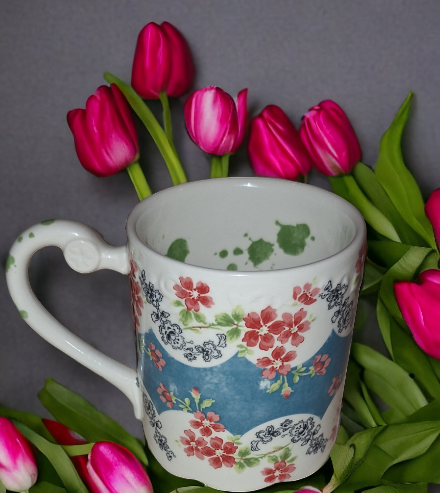 ANTHROPOLOGIE Floral Mug