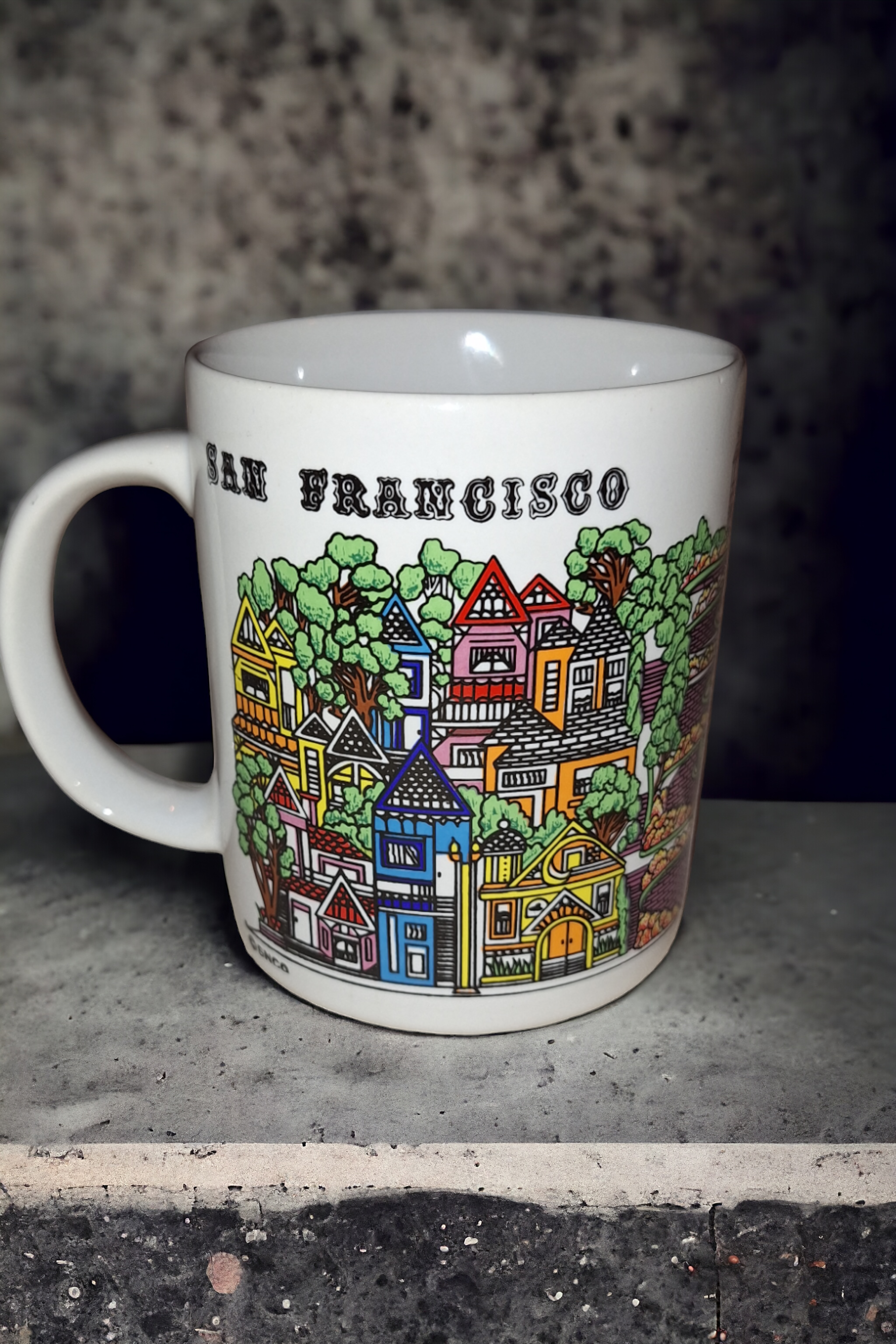 Vintage 1983 San Francisco Souvenir Mug, Lombard Street 14oz.