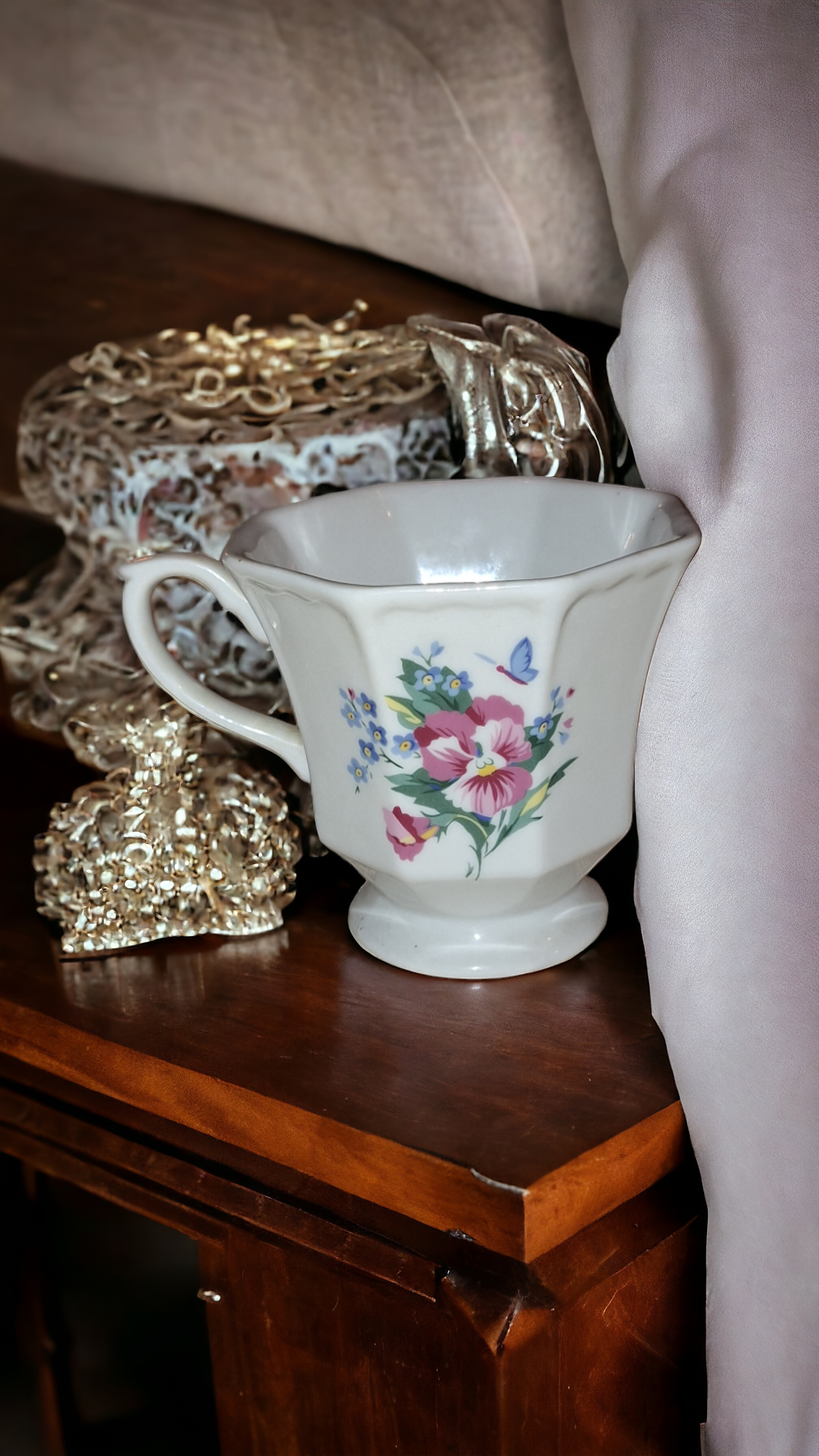 Hallmark Porcelain Floral Butterfly Mug