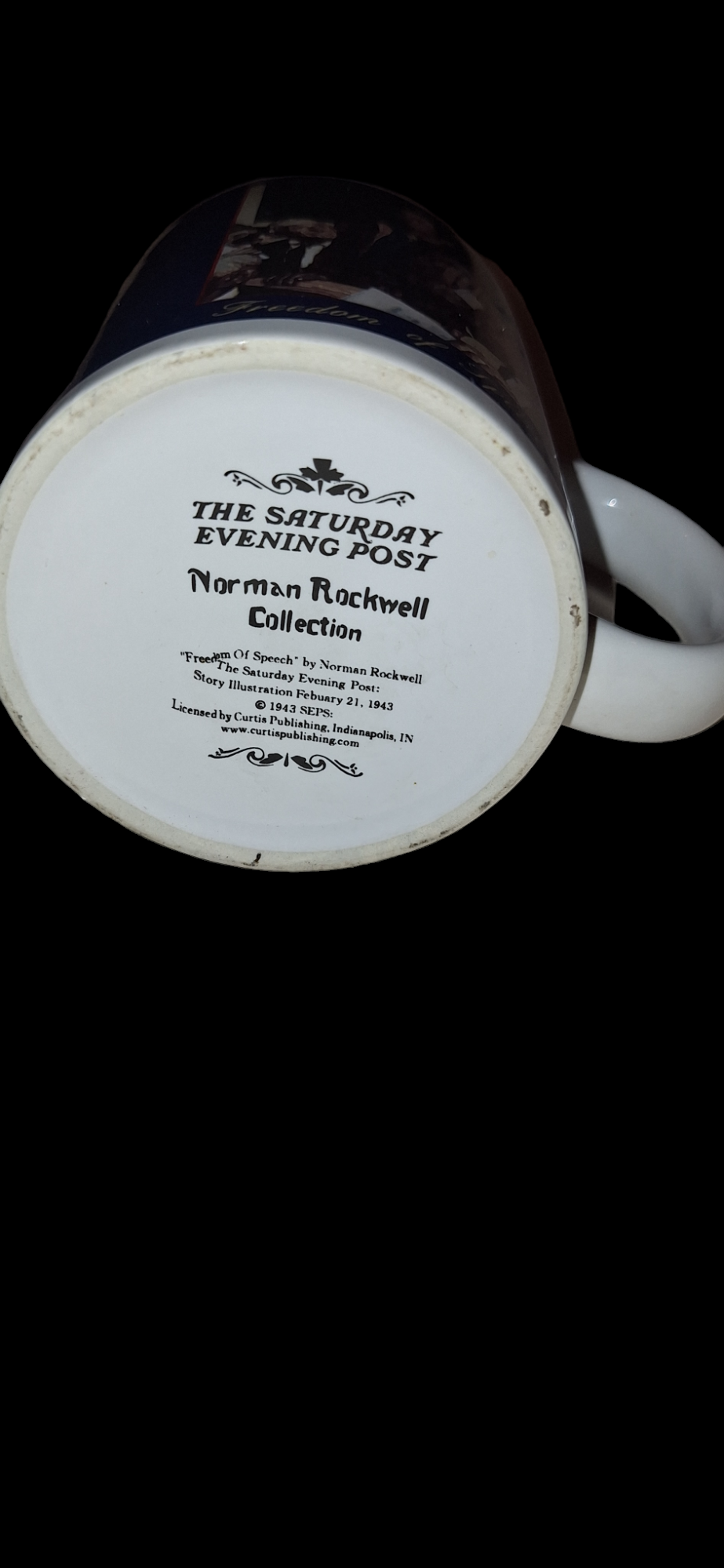 Norman Rockwell Saturday Evening Post Freedom of Speech Mug