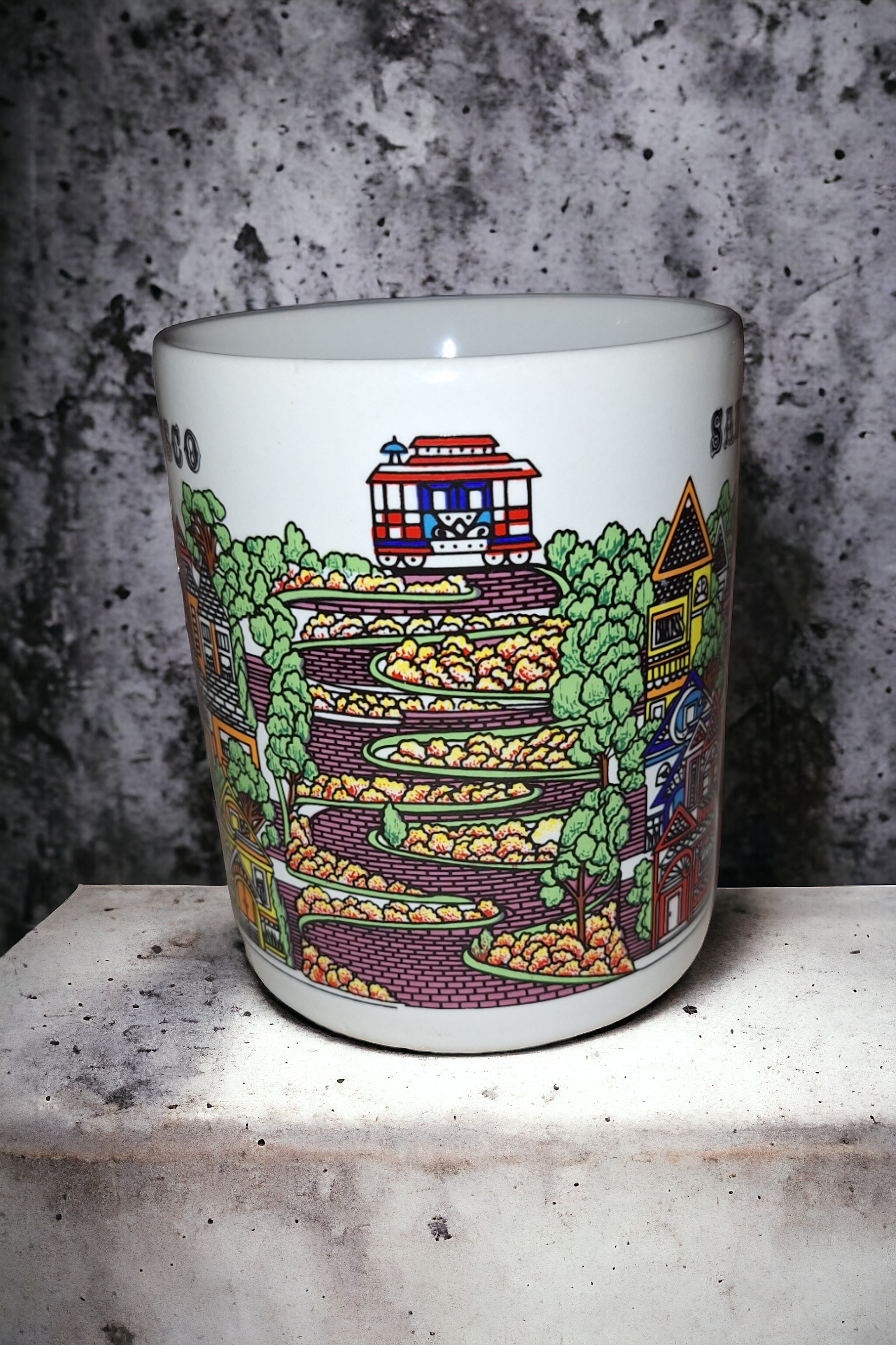 Vintage 1983 San Francisco Souvenir Mug, Lombard Street 14oz.