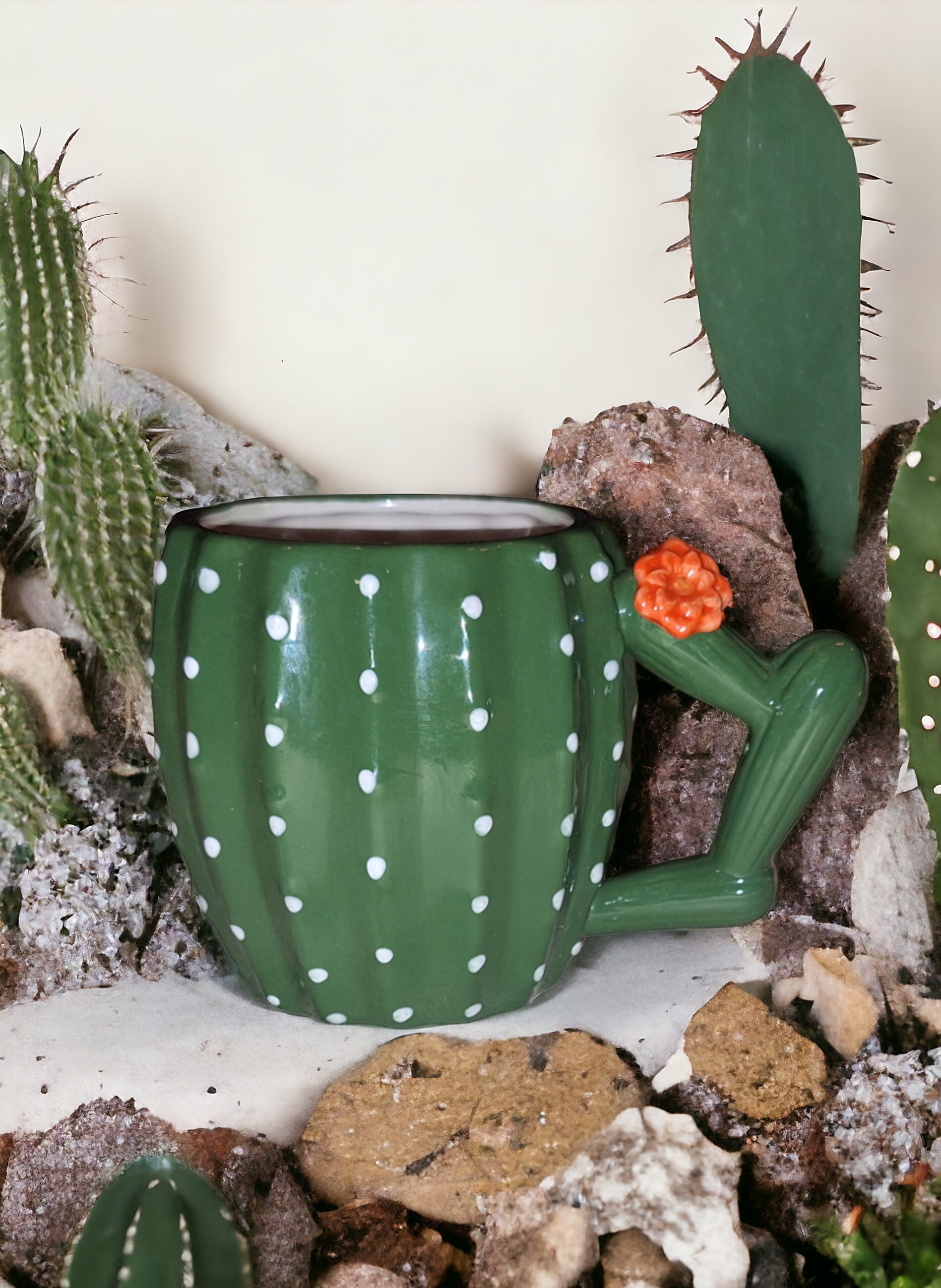 Set of 3 Cactus Mugs, some defects