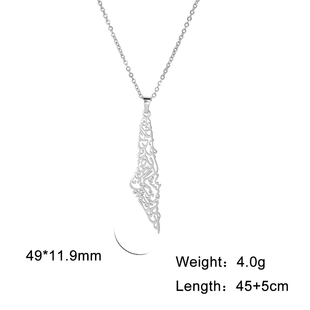 Irregular Hollow Mountain Pendant Necklace