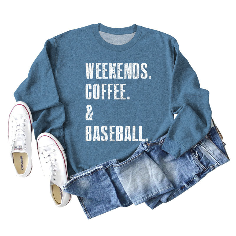 WEEKENDS COFFEE BASEBALL Long-sleeved Shirt