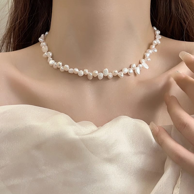 Baroque Millet Light Pearl Necklace