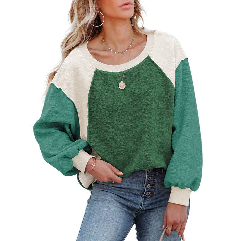 Casual Long-sleeved Fleece Sweater, several colors