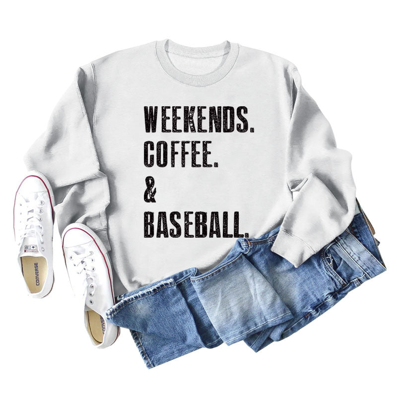 WEEKENDS COFFEE BASEBALL Long-sleeved Shirt