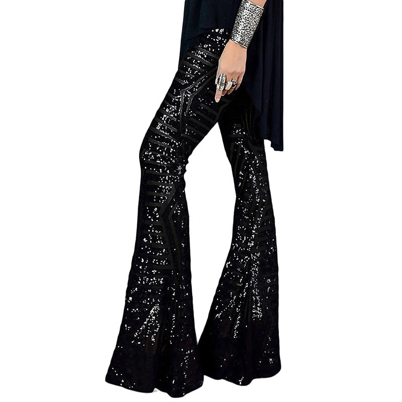 Geometric Sequin High Waist Casual Pants, several colors