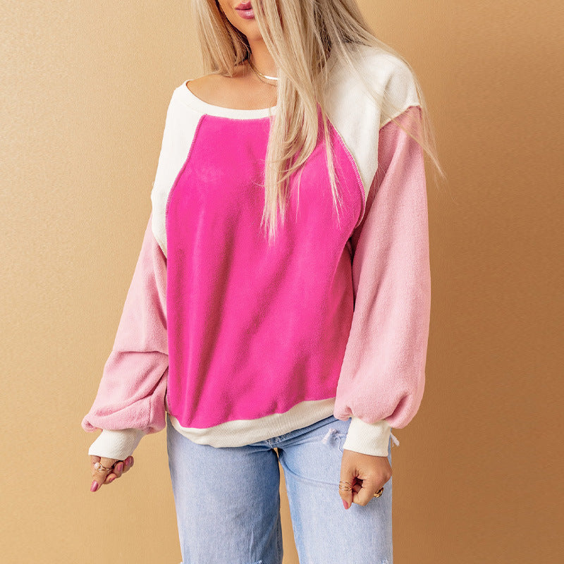 Casual Long-sleeved Fleece Sweater, several colors