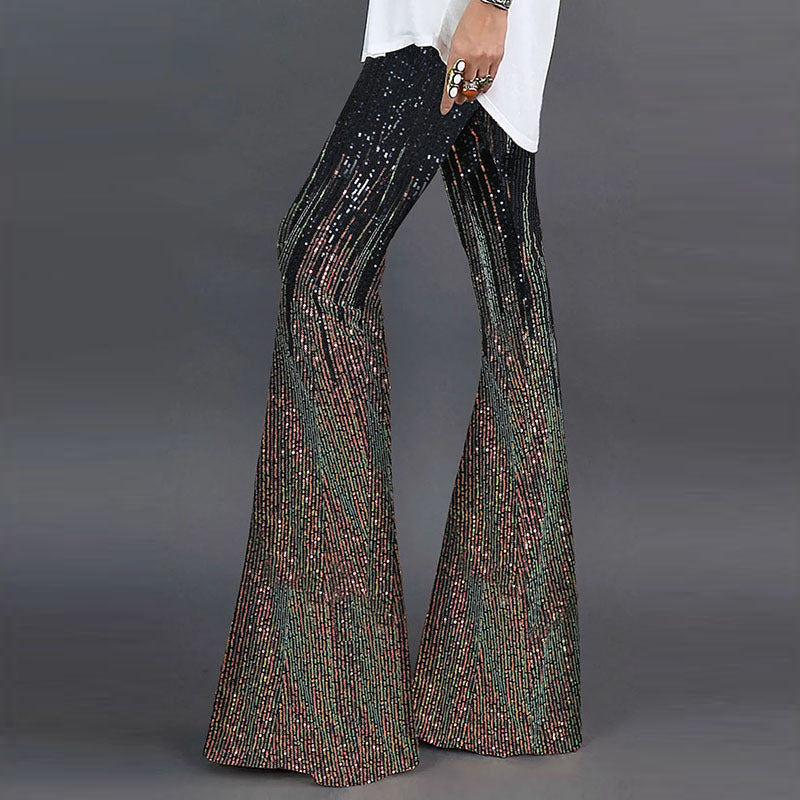 Geometric Sequin High Waist Casual Pants, several colors