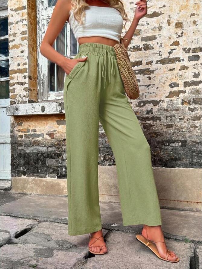 Elastic High-waisted Casual Pants, several colors