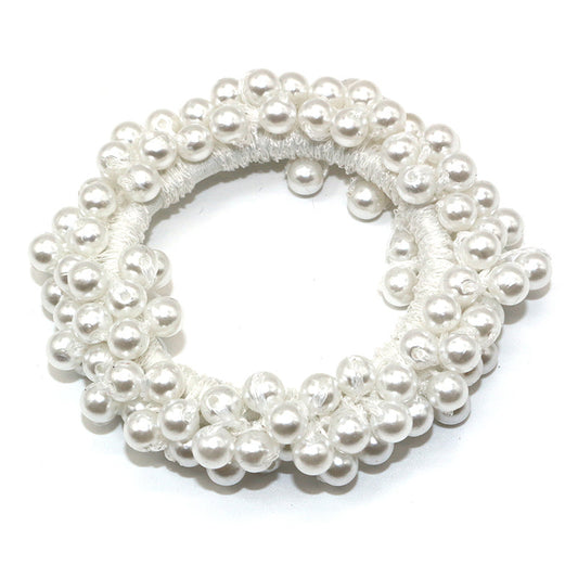 Pearl Circle Woven Rubber Band Hair Rope