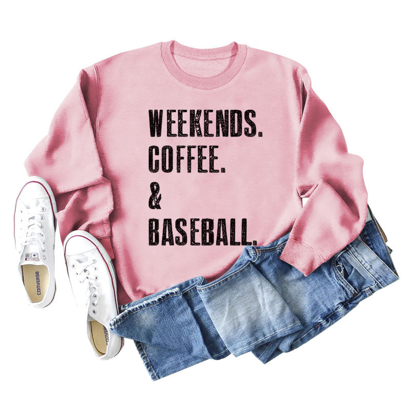 WEEKENDS COFFEE BASEBALL Long-sleeved Shirt