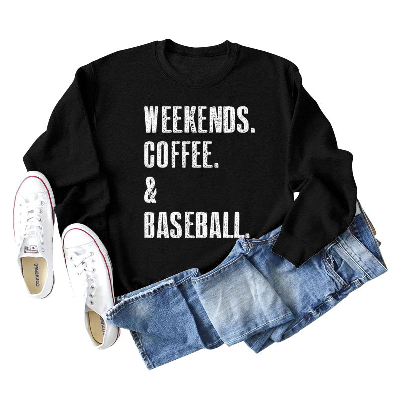 WEEKENDS COFFEE BASEBALL Long-sleeved Shirt