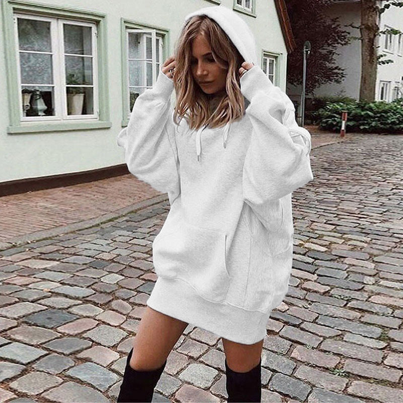 Oversized Solid Color Hoodie