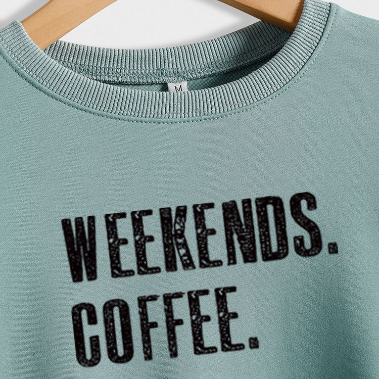 WEEKENDS COFFEE BASEBALL Long-sleeved Shirt