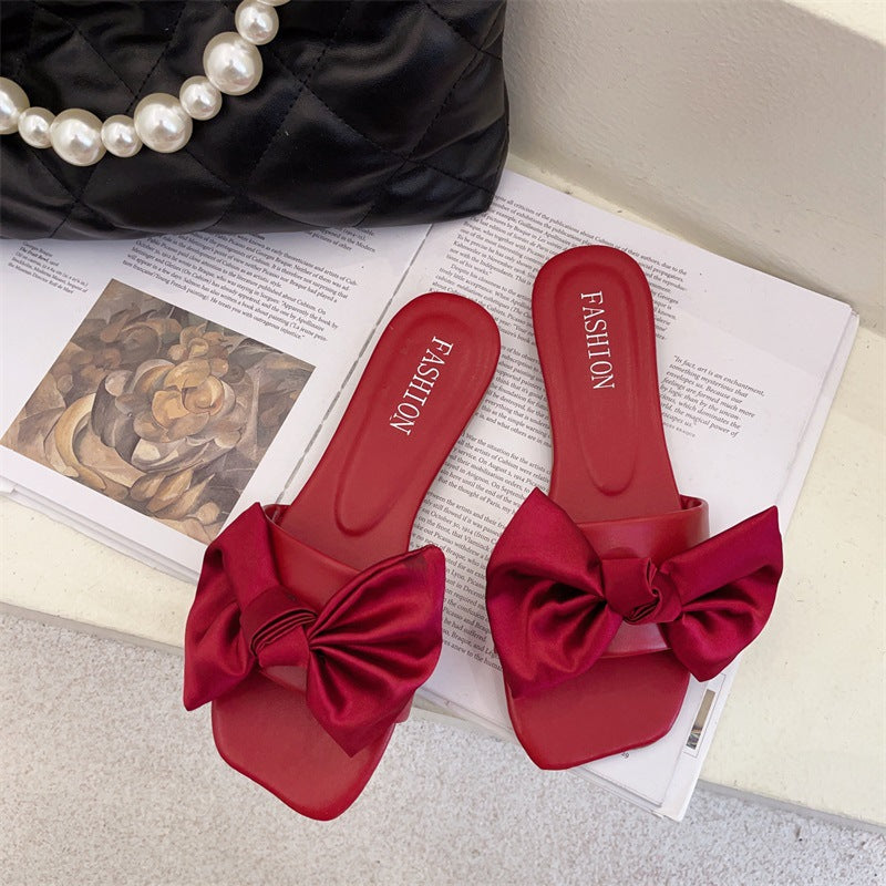 Big Bow Flat Sandals