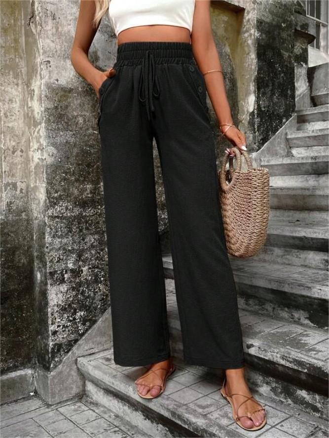 Elastic High-waisted Casual Pants, several colors