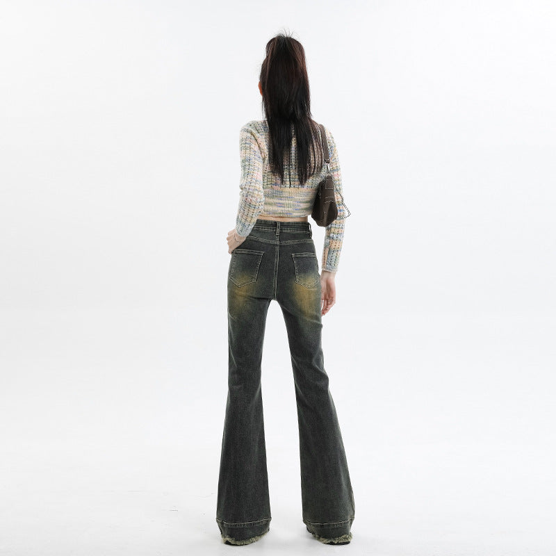 Retro Stretch Bell Bottom Jeans