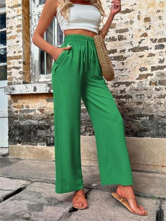 Elastic High-waisted Casual Pants, several colors