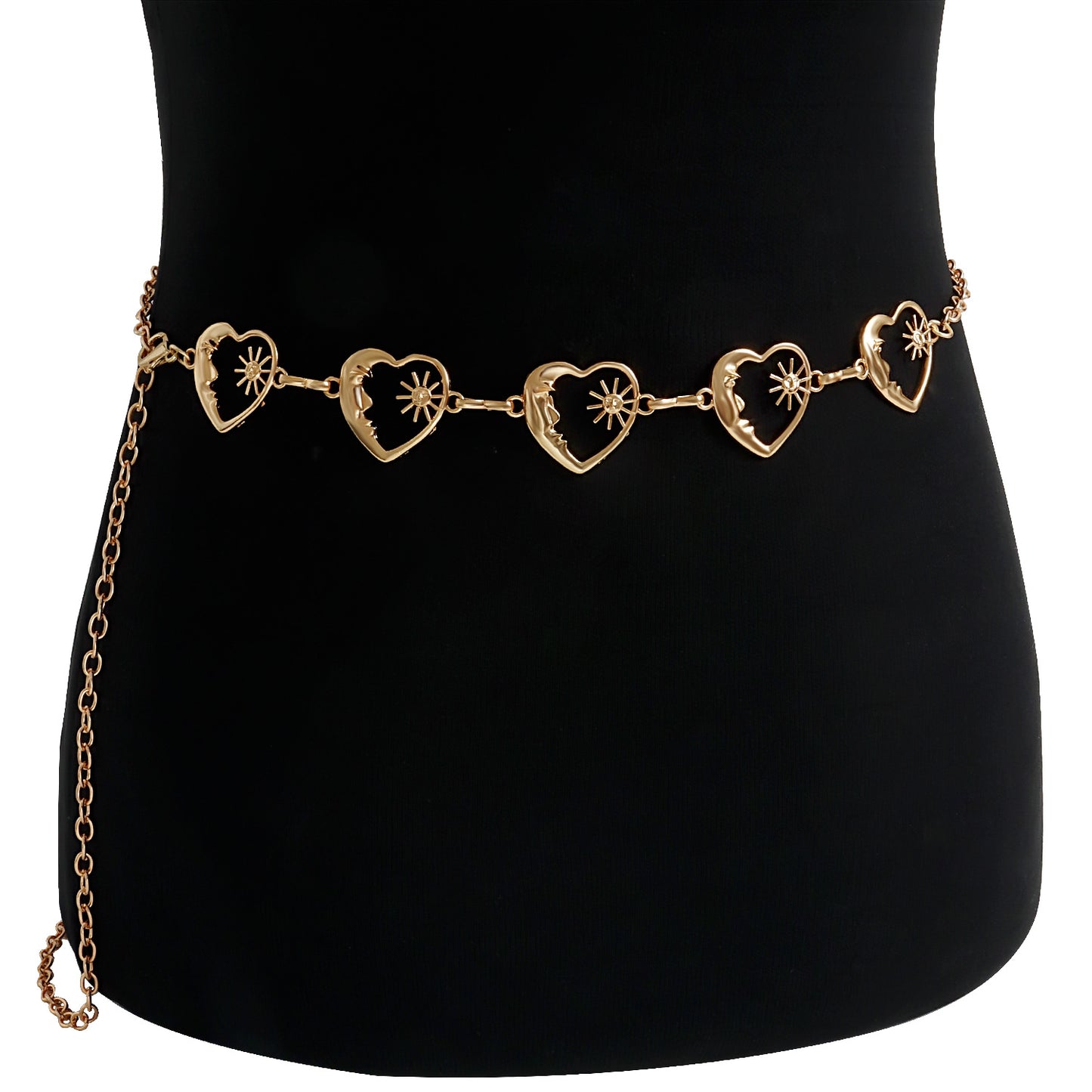 Moon Sun Metal Waist Chain Belt