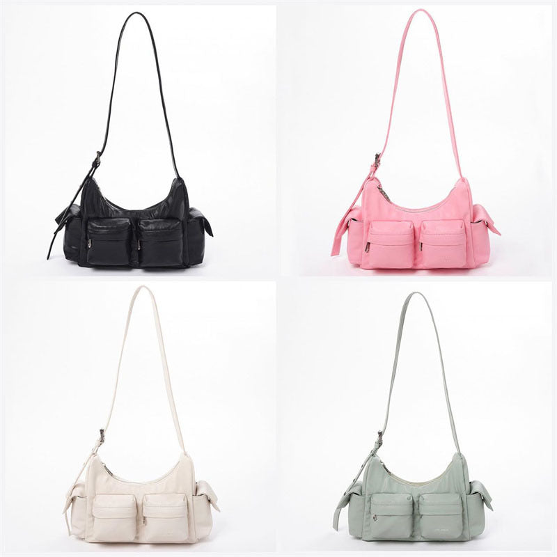 Oblique Saddle Bag, Korean Fashion