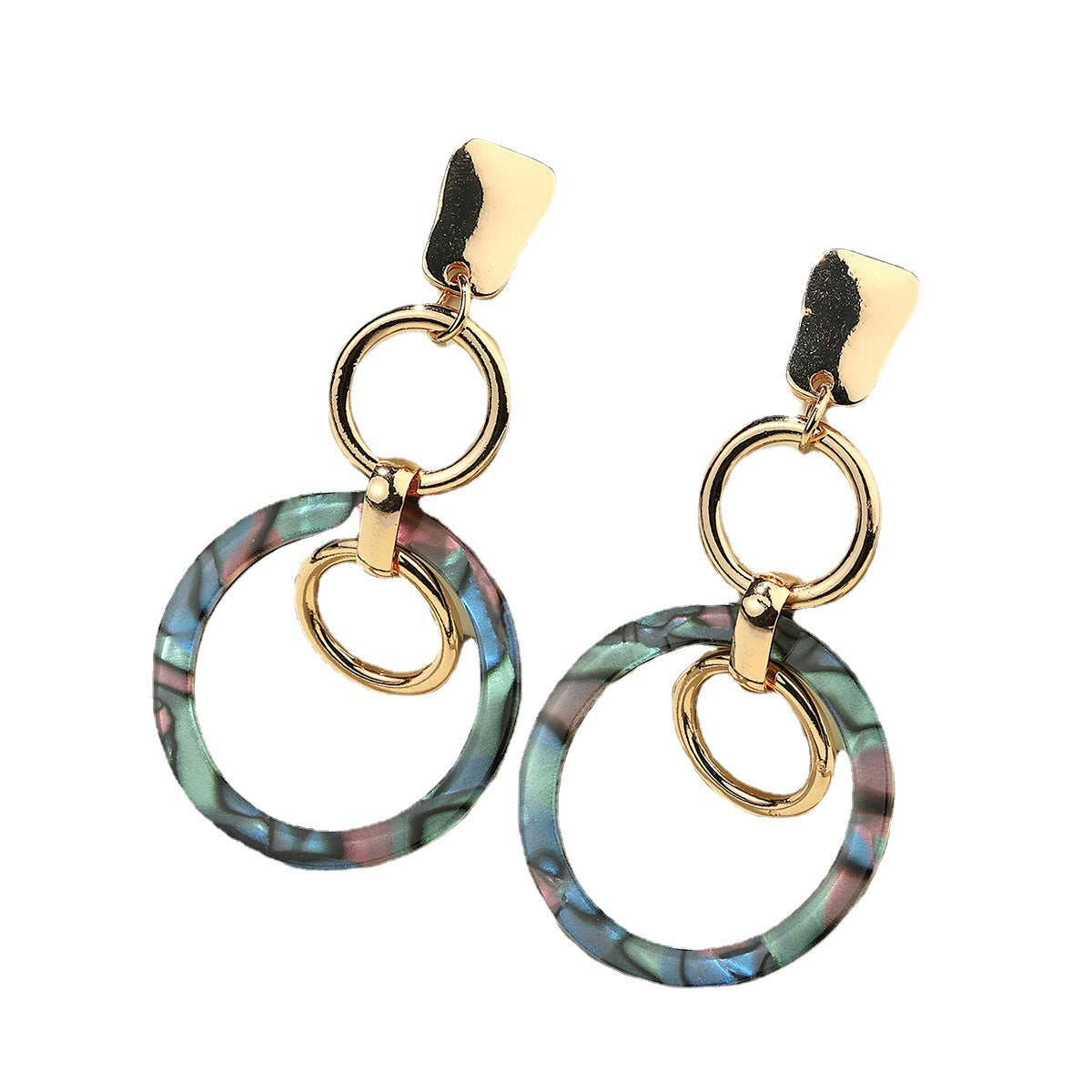 Big Circle Long Earrings