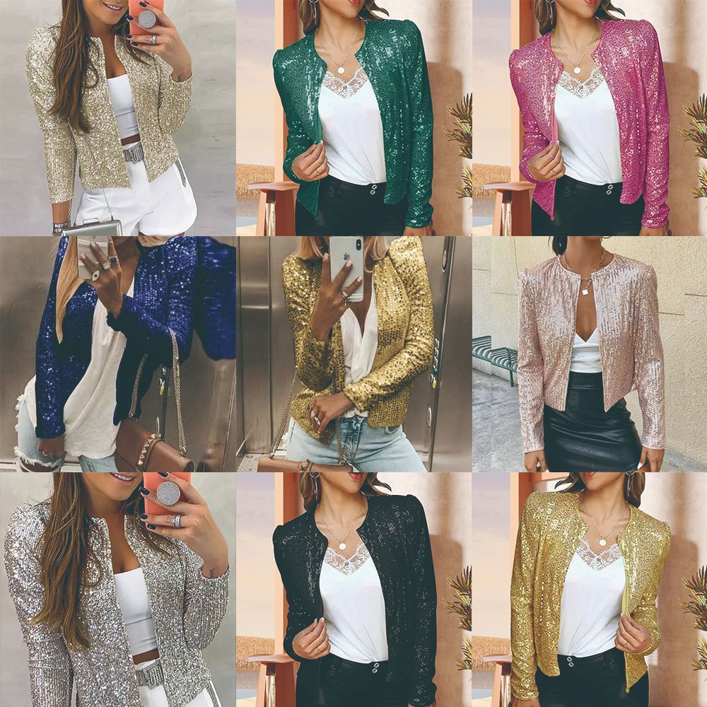 Sequin Short Casual Jacket