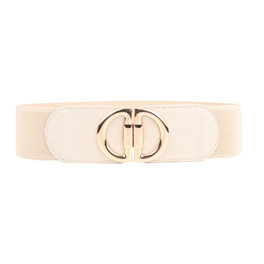 Retro Buckle Elastic Belt