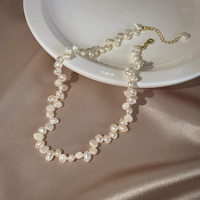 Baroque Millet Light Pearl Necklace