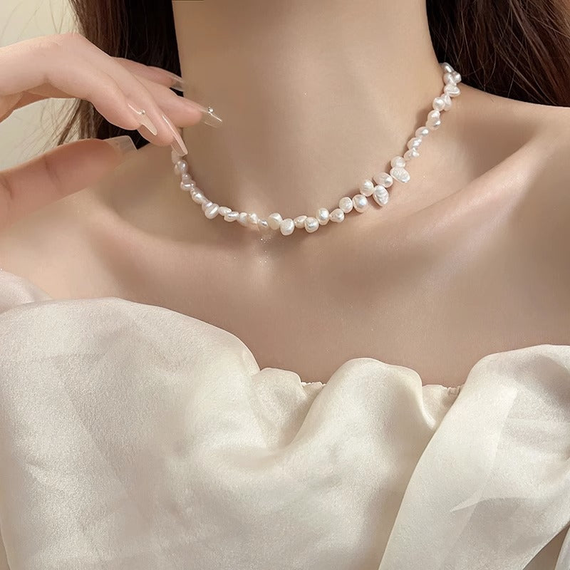 Baroque Millet Light Pearl Necklace